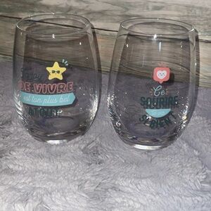 Mr Wonderful Set of Two Decorative Glasses with Fun Graphics
